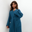 Халат женский муслиновый LoveLife, размер 46-48, синий, хлопок, 4-сл, 235 г/м² - Фото 8