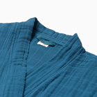 Халат жен.муслиновый LoveLife размер 50-52, цвет синий, 100% хл, 4-сл, 235 г/м² - Фото 3