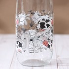 Бутылка для молока стеклянная Herevin «Бурёнка», 1 л, 8,5×24,5 см - Фото 3