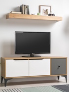 Полка навесная 15.50, 1094×258×80 мм, цвет дуб золотой крафт/дуб тортуга  (артикул 10033404)  большой выбор товаров оптом и в розницу по низким ценам с доставкой