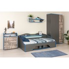 Шкаф – пенал «Индиго 13.41», 386×511×2196 мм, цвет тёмно – серый/граффити 10033425