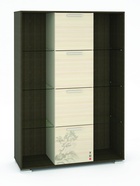 Стеллаж «Киото 909», 1200×438×1733 мм, цвет венге/дуб молочный  (артикул 10033432)  большой выбор товаров оптом и в розницу по низким ценам с доставкой