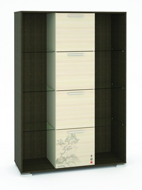 Стеллаж Киото 909, 1200х438х1733, Венге/Дуб молочный