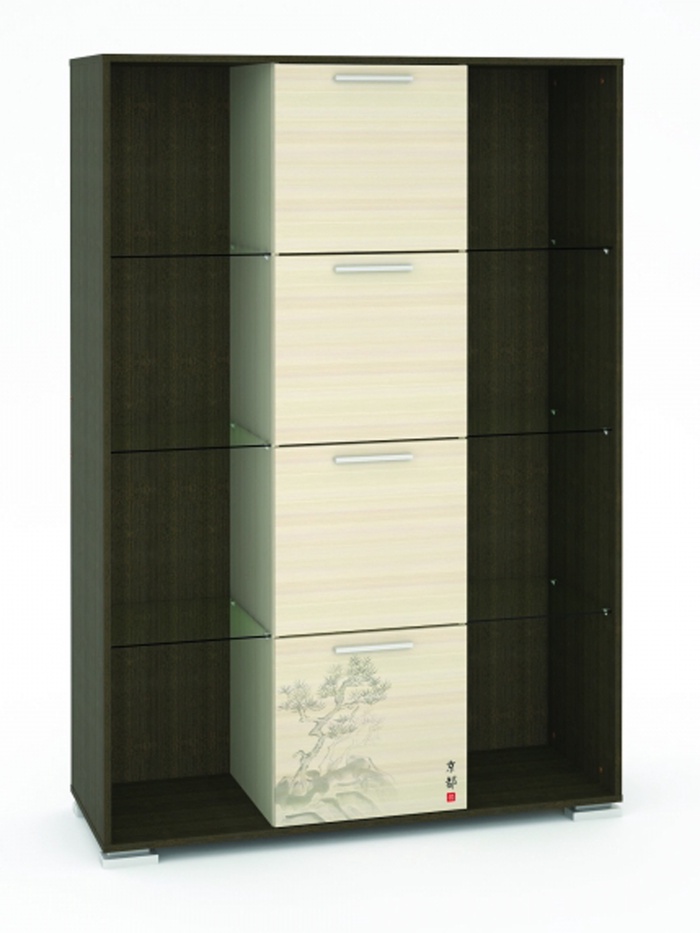 Стеллаж «Киото 909», 1200×438×1733 мм, цвет венге/дуб молочный - Фото 1