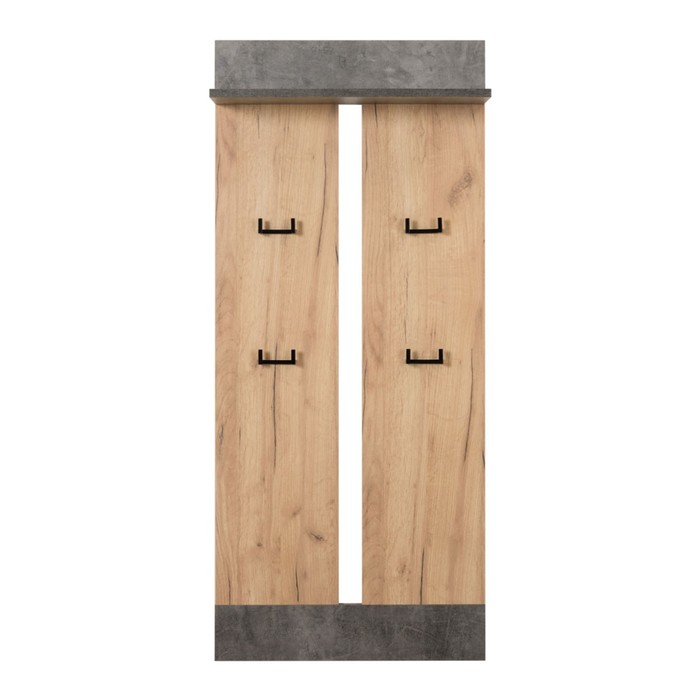 Вешалка Крафт 15.01, 534х186х1220, Дуб золотой крафт/Камень темный - Фото 1