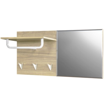 Вешалка навесная в прихожую «Лайт 03.292», 1050×320×510 мм, цвет дуб сонома