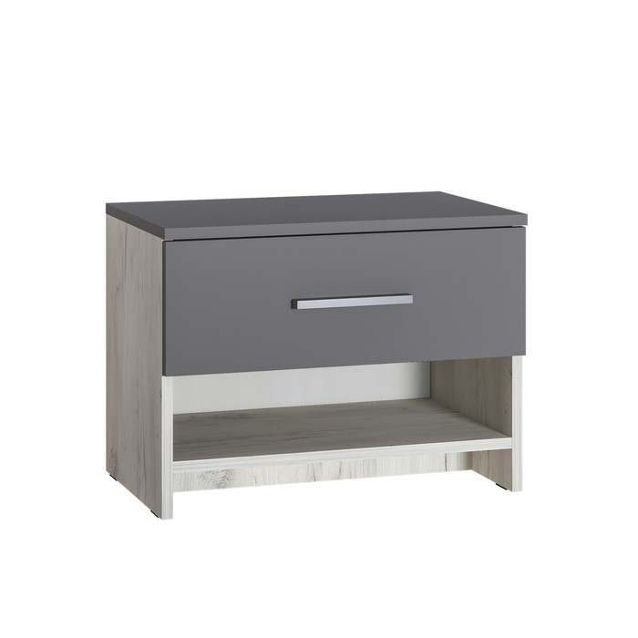 Тумба для обуви «Юнона», 550×352×413 мм, цвет дуб белый крафт/серый шифер - Фото 1