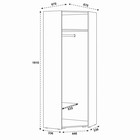 Шкаф угловой Юнона 13.220, 670х670х1912, Дуб белый крафт/Серый Шифер - Фото 2