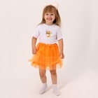 Карнавальный набор «Лисичка»: футболка, юбка, ободок, хвост, термонайлека, рост 98–110 см - Фото 4