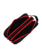 Пенал школьный Calligrata Black «Чёрно-красный», мягкий, 2 отделения, 100×220×70 мм, объёмный, с ручкой - Фото 4