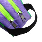 Пенал мягкий 2 отделения, 100 х 220 х 70 мм, объёмный, с ручкой,Calligrata,"Фиолетово-зеленый" 9423417