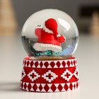 Сувенир полистоун водяной шар "Дедушка Мороз с подарками" 4,5х4,5х6,5 см (комплект 6 шт) - фото 24386984