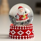 Сувенир полистоун водяной шар "Дедушка Мороз с подарками" 4,5х4,5х6,5 см (комплект 6 шт) - фото 30906940