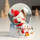 Сувенир полистоун водяной шар "Дед Мороз со скрипкой" 7х8х9 см - Фото 2