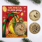 Монета дракон "На рост доходов", диам. 4 см - фото 10957189