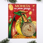 Монета дракон "На рост доходов", диам. 4 см - фото 24648536