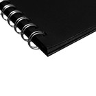 Скетчбук А5, 30 черных листов на гребне, "Кот", твердая подложка, плотность 110 гр., МИКС - Фото 7