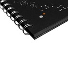 Скетчбук А5, 30 черных листов, плотность 110 гр, твердая обложка на гребне Космос МИКС - фото 7364166