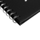 Скетчбук А5, 30 черных листов на гребне, "Космос", твердая подложка, плотность 110 гр., МИКС - Фото 7