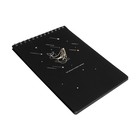 Скетчбук А4, 30 черных листов на гребне, "Кит", твердая подложка, плотность 110 гр., МИКС - Фото 6
