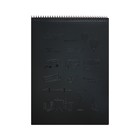 Скетчбук А4, 30 черных листов на гребне, "Паттерн", твердая подложка, плотность 110 гр., МИКС - фото 22783366