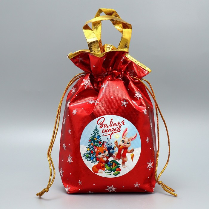 Пакет-мешок из нетканного материала «Новогодняя детвора», 25 × 32 см - Фото 1