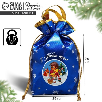 Пакет-мешок из нетканного материала «Сладкого Нового года», 25×32 см
