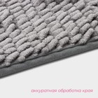 Коврик для дома Доляна «Букли длинные», 50×80 см, длина букли 2 см, светло-серый - Фото 4