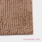 Коврик для дома Доляна «Букли длинные», 50×80 см, бежевый, длина букли 2 см - Фото 3
