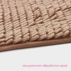 Коврик для дома Доляна «Букли длинные», 50×80 см, бежевый, длина букли 2 см - Фото 4