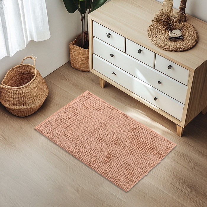 Коврик для дома Доляна «Букли длинные», 50×80 см, бежевый, длина букли 2 см - Фото 1