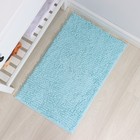 Коврик для ванной Доляна «Букли длинные», 50×80 см, длина букли 2 см, голубой - Фото 6