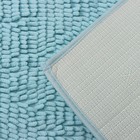 Коврик для ванной Доляна «Букли длинные», 50×80 см, длина букли 2 см, голубой - Фото 5