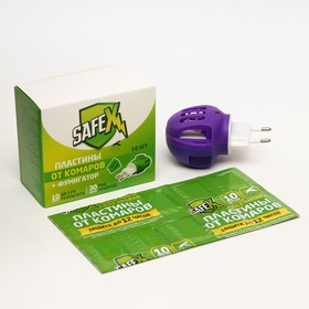 Комплект от комаров SAFEX( фумигатор+пластины), 1 шт.
