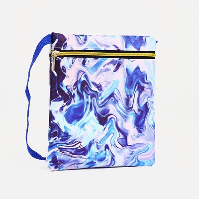 Сумка детская на молнии, синяя, голубая