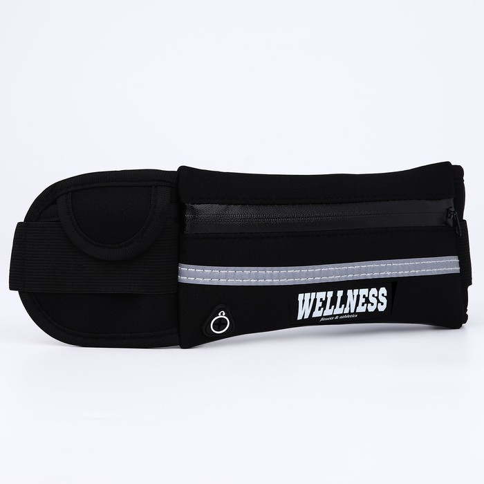 Сумка для бега текстильная "Wellness", 19,5*10 см, черный цвет