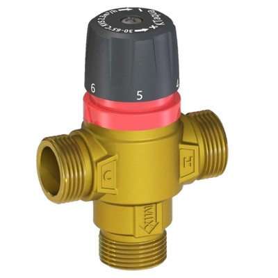 Клапан термостатический ROMMER RVM-1131-236525, смесительный, 1",НР,30-65°С, KV 2.3
