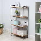 Стеллаж «Валенсия 24W», 65,5×30×120,5 см, чёрный - Фото 1