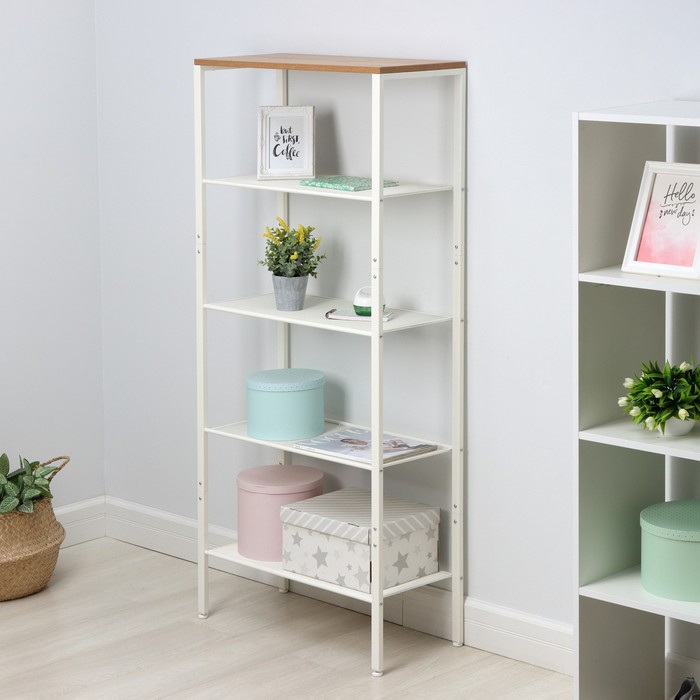 Стеллаж «Торонто 25», 67×30×146.5 см, белый - Фото 1