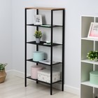 Стеллаж «Торонто 25», 67×30×146.5 см, чёрный - Фото 1