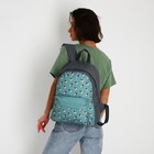 Рюкзак текстильный Мопсы, с карманом, цвет серый - Фото 8
