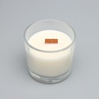 Свеча из соевого воска в стакане с деревянным фитилем "Французская ваниль", 65 гр - Фото 3