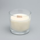 Свеча из соевого воска в стакане с деревянным фитилем "Ароматная корица", 65 гр - Фото 2