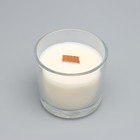 Свеча из соевого воска в стакане с деревянным фитилем "Лесная малина", 65 гр - Фото 3
