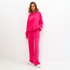 Комплект женский (свитшот/брюки), цвет фуксия, размер 42 - фото 319967343