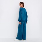 Комплект женский (свитшот/брюки), цвет петроль, размер 46 - Фото 3