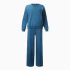 Комплект женский (свитшот/брюки), цвет петроль, размер 46 - Фото 4