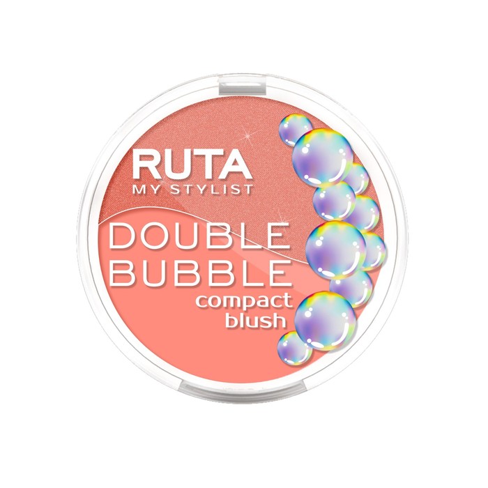 Румяна двойные Ruta DOUBLE BUBBLE, компактные, тон 102, 2х4,5г - Фото 1