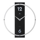 Часы настенные, серия: Интерьер, плавный ход, d-30.5 см, черные - фото 3101494
