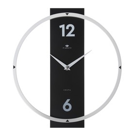 Часы настенные, серия: Интерьер, плавный ход, d-30.5 см, черные